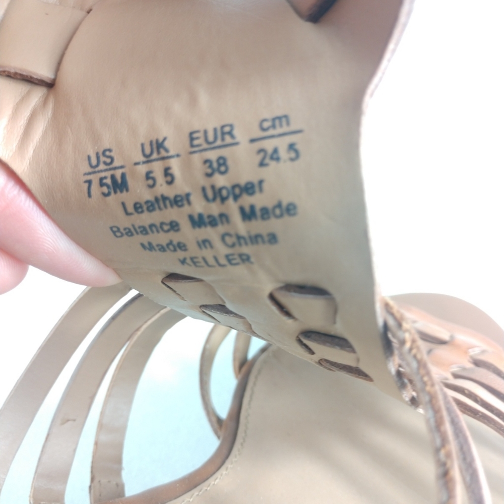 Franco Sarto Keller Wedge Heels Leather Sandals - Picture 2 of 8